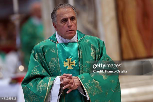 Archbishop of Galveston-Houston Cardinal Daniel DiNardo attends a mass for the opening of the Synod on the themes of family held by Pope Francis at...