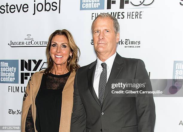 Jeff Daniels and wife Kathleen Rosemary Treado attend the 53rd New York Film Festival - 'Steve Jobs' at Alice Tully Hall, Lincoln Center on October...