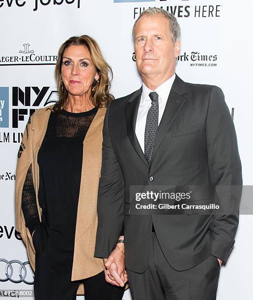 Jeff Daniels and wife Kathleen Rosemary Treado attend the 53rd New York Film Festival - 'Steve Jobs' at Alice Tully Hall, Lincoln Center on October...