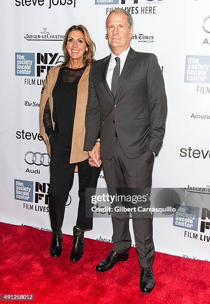 Jeff Daniels and wife Kathleen Rosemary Treado attend the 53rd New York Film Festival - 'Steve Jobs' at Alice Tully Hall, Lincoln Center on October...