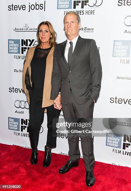 Jeff Daniels and wife Kathleen Rosemary Treado attend the 53rd New York Film Festival - 'Steve Jobs' at Alice Tully Hall, Lincoln Center on October...