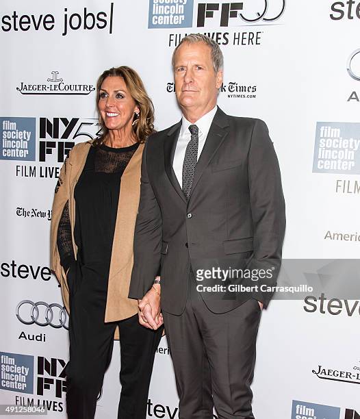 Jeff Daniels and wife Kathleen Rosemary Treado attend the 53rd New York Film Festival - 'Steve Jobs' at Alice Tully Hall, Lincoln Center on October...