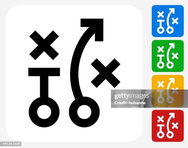 game plan icon flat graphic design - letter o stock illustrations