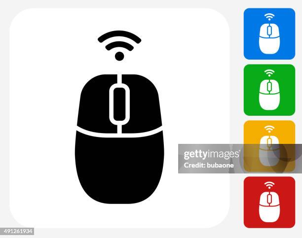 computer mouse icon flat graphic design - scrolling stock illustrations
