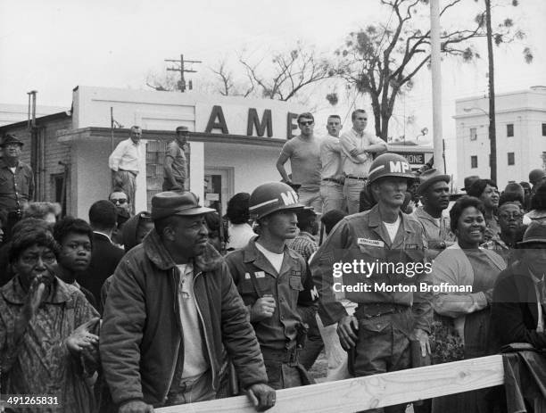 Military Police officers at the Selma to Montgomery March, USA, 1965.