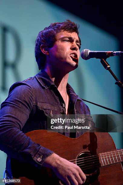 Jared Kolesar and Jared & The Mill open for Barry Gibb on tour at TD Garden on May 15, 2014 in Boston, Massachusetts.