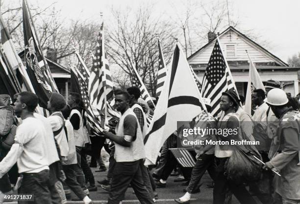 Marchers at the culmination of the Selma to Montgomery March, 25th March 1965.