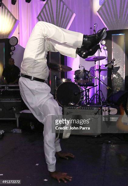 Wyclef Jean performs onstage at Barry University's 75th Anniversary Birthday Bash at Soho Studios on October 3, 2015 in Miami, Florida.