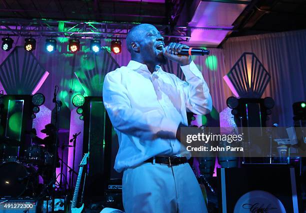 Wyclef Jean performs onstage at Barry University's 75th Anniversary Birthday Bash at Soho Studios on October 3, 2015 in Miami, Florida.