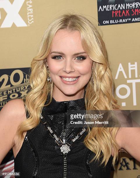 Actress Helena Mattsson attends the premiere screening of FX's 'American Horror Story: Hotel' at Regal Cinemas L.A. Live on October 3, 2015 in Los...