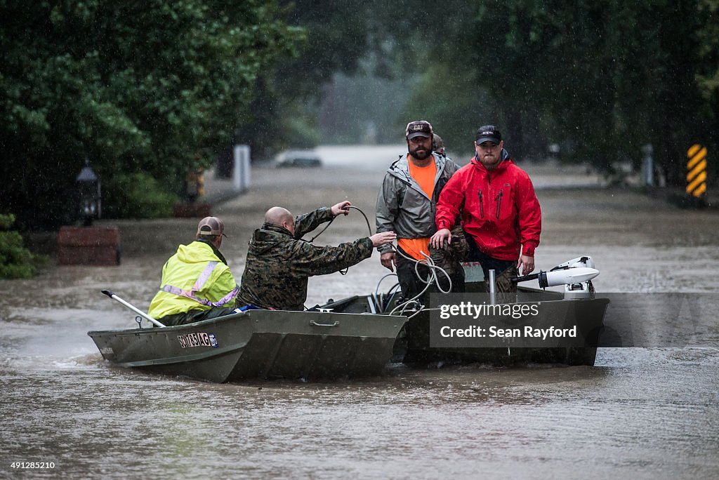 South Carolina Hit By Historic Rain And Flooding