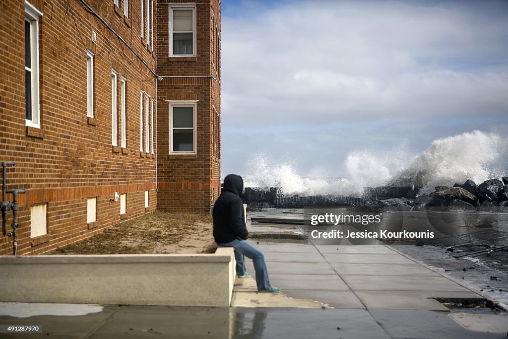 Converging Storms Batter New Jersey Coast