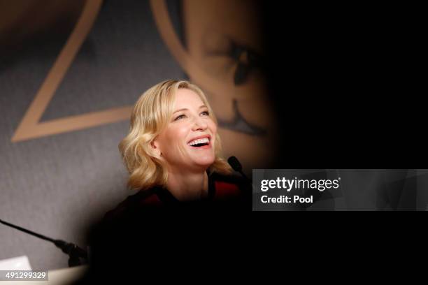 Actress Cate Blanchett attends the "How To Train Your Dragon 2" press conference during the 67th Annual Cannes Film Festival on May 16, 2014 in...