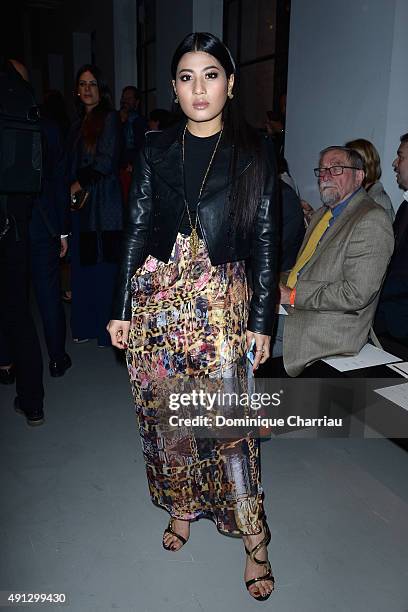Siriwanwaree Nareerat attends the John Galliano show as part of the Paris Fashion Week Womenswear Spring/Summer 2016 on October 2, 2015 in Paris,...