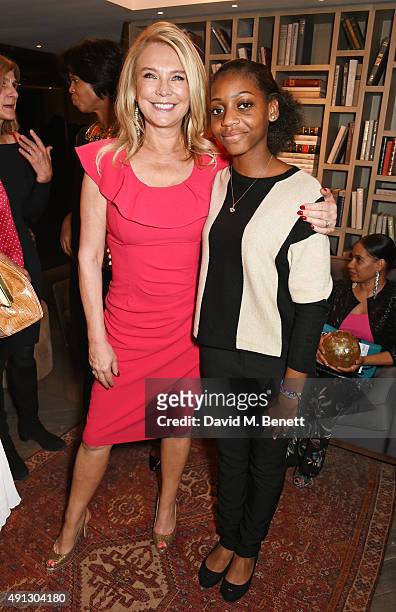 Amanda Redman and Madeline Bafaku attend the Voice Of A Woman Awards at the Belgraves Hotel on October 4, 2015 in London, England.
