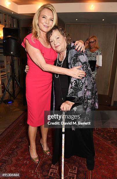 Amanda Redman and Sylvia Syms attend the Voice Of A Woman Awards at the Belgraves Hotel on October 4, 2015 in London, England.