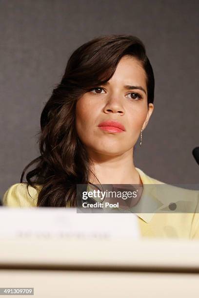 Actress America Ferrera attends the "How To Train Your Dragon 2" press conference during the 67th Annual Cannes Film Festival on May 16, 2014 in...