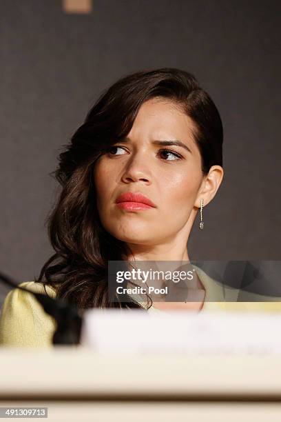 Actress America Ferrera attends the "How To Train Your Dragon 2" press conference during the 67th Annual Cannes Film Festival on May 16, 2014 in...