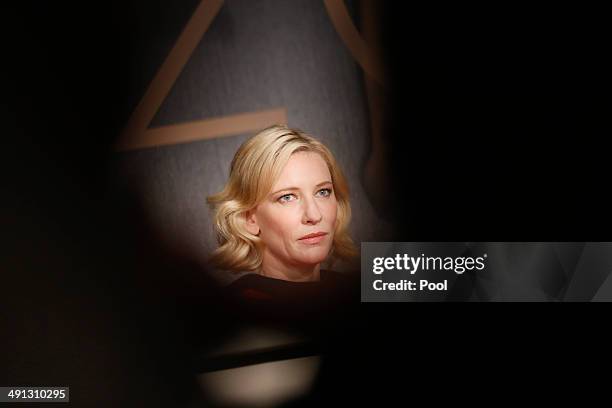 Actress Cate Blanchett attends the "How To Train Your Dragon 2" press conference during the 67th Annual Cannes Film Festival on May 16, 2014 in...