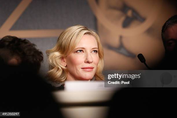 Actress Cate Blanchett attends the "How To Train Your Dragon 2" press conference during the 67th Annual Cannes Film Festival on May 16, 2014 in...