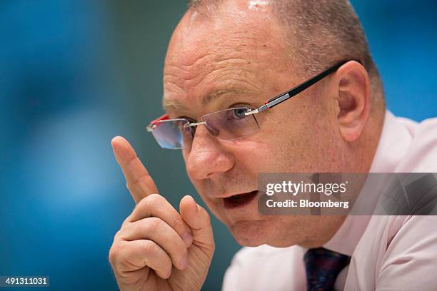 Mark Cutifani, chief executive officer of Anglo American Plc, speaks during an interview in New York, U.S., on Friday, May 16, 2014. Anglo American...