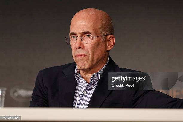 Head of Dreamworks Studios Jeffrey Katzenberg attends the "How To Train Your Dragon 2" press conference during the 67th Annual Cannes Film Festival...