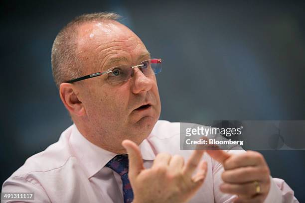 Mark Cutifani, chief executive officer of Anglo American Plc, speaks during an interview in New York, U.S., on Friday, May 16, 2014. Anglo American...