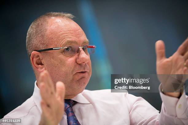 Mark Cutifani, chief executive officer of Anglo American Plc, speaks during an interview in New York, U.S., on Friday, May 16, 2014. Anglo American...