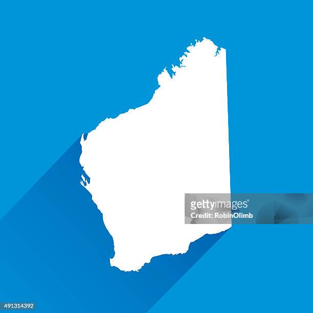 ilustraciones, imágenes clip art, dibujos animados e iconos de stock de azul el territorio de los iconos del mapa de australia occidental - australia occidental