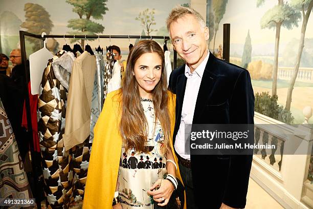 Laure Heriard Dubreuil and Geoffroy de La Bourdonnaye attend Buro 24/7 Family Presentation of 9 Fashion Designers from Russia, Ukraine and Kazakhstan...