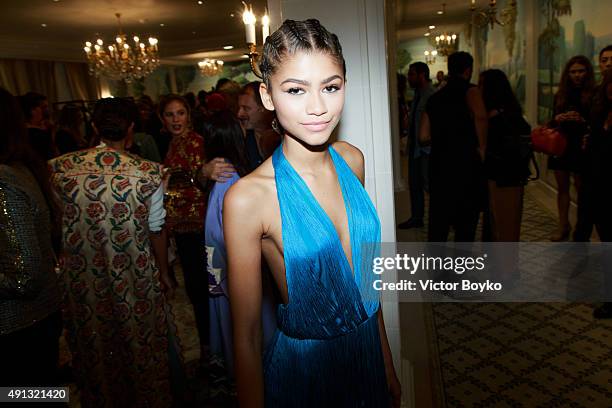 Zendaya attends Buro 24/7 Family Presentation of 9 Fashion Designers from Russia, Ukraine and Kazakhstan at Hotel Bristol on October 4, 2015 in...