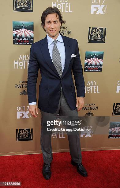 Producer Brad Falchuk arrives at the premiere screening of FX's "American Horror Story: Hotel" at Regal Cinemas L.A. Live on October 3, 2015 in Los...