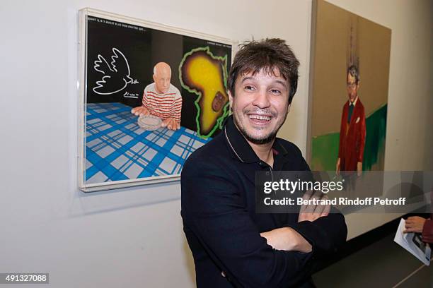 Artist Adel Abdessemed attends the 'Picasso Mania' : Press Preview. Held at Grand Palais on October 4, 2015 in Paris, France.