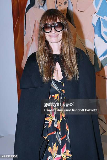 Caroline de Maigret attends the 'Picasso Mania' : Press Preview. Held at Grand Palais on October 4, 2015 in Paris, France.