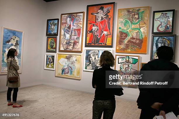 Illustration view during the 'Picasso Mania' : Press Preview. Held at Grand Palais on October 4, 2015 in Paris, France.