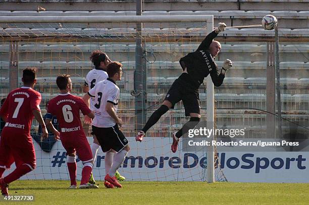 Kristaps Zommers goalkeeper of Parma in action durnig the Serie D match between Parma Calcio 1913 and Correggese Calcio 1948 ARL at Stadio Ennio...