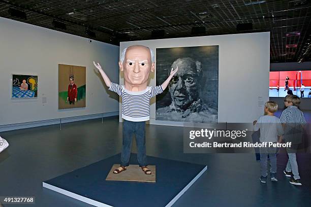 Illustration view during the 'Picasso Mania' : Press Preview. Held at Grand Palais on October 4, 2015 in Paris, France.