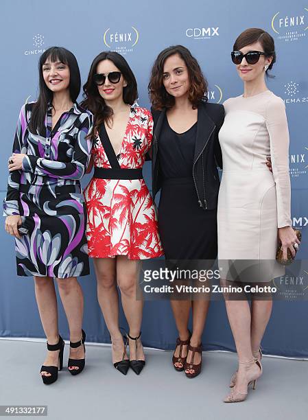 Actresses Maria de Medeiros, Ana de la Reguera, Alice Braga and Paz Vega attend the Fenix Film Awards at the 67th Annual Cannes Film Festival on May...