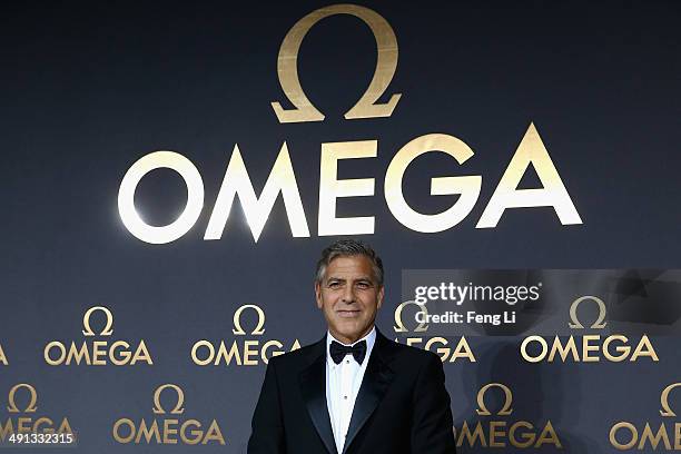 Actor George Clooney arrives for the red carpet of Omega Le Jardin Secret dinner party on May 16, 2014 in Shanghai, China.