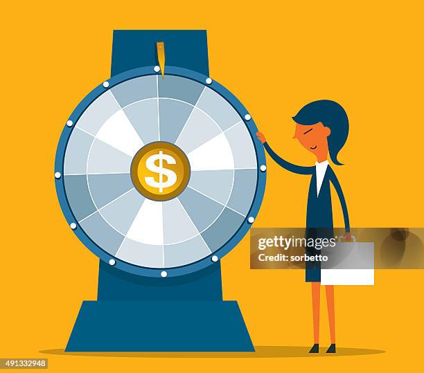 lucky wheel - wheel of fortune stock illustrations