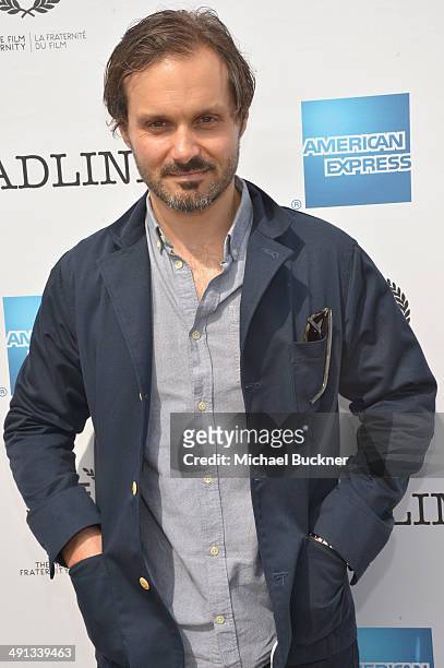 Ned Benson attends Deadline's Cocktails on the Croisette in partnership with AmericanExpress and Film Fraternity at La Gold Plage on May 16, 2014 in...