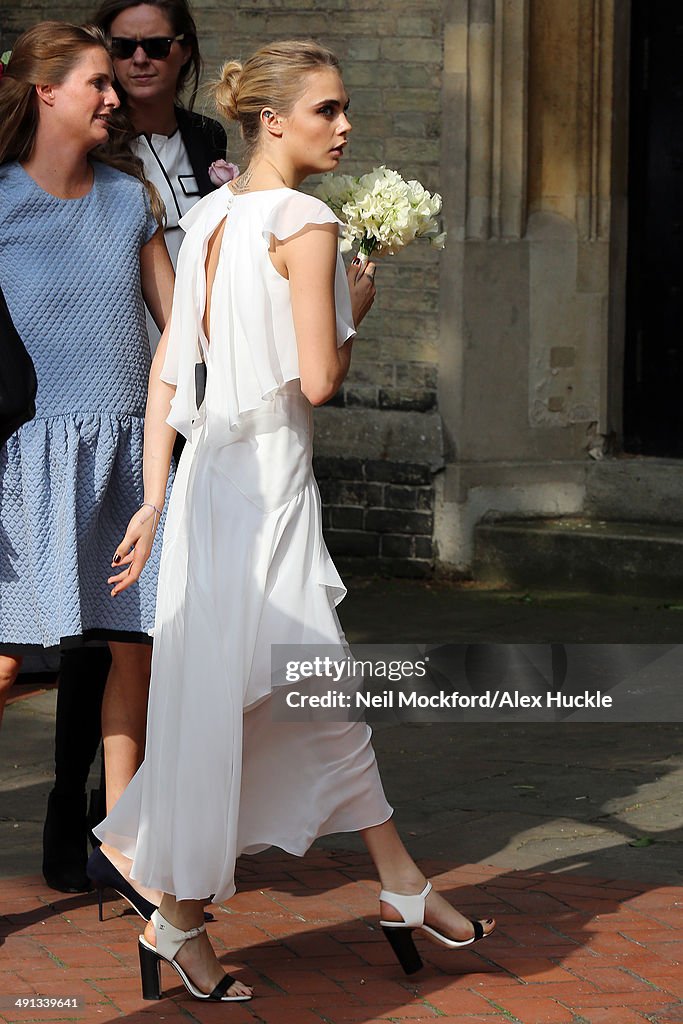 Celebrity Sightings At The Wedding Of Poppy Delevingne And James Cook In London - May 16, 2014