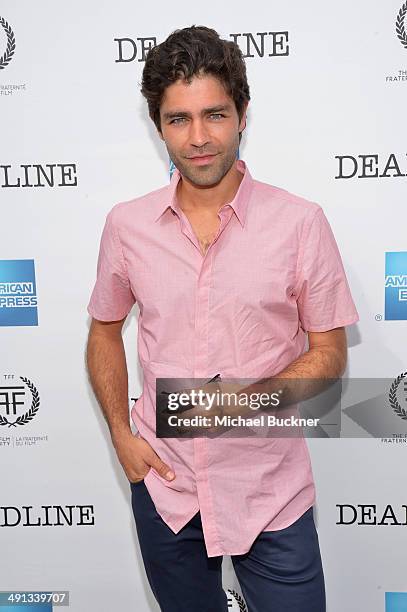 Adrian Grenier attends Deadline's Cocktails on the Croisette in partnership with AmericanExpress and Film Fraternity at La Gold Plage on May 16, 2014...