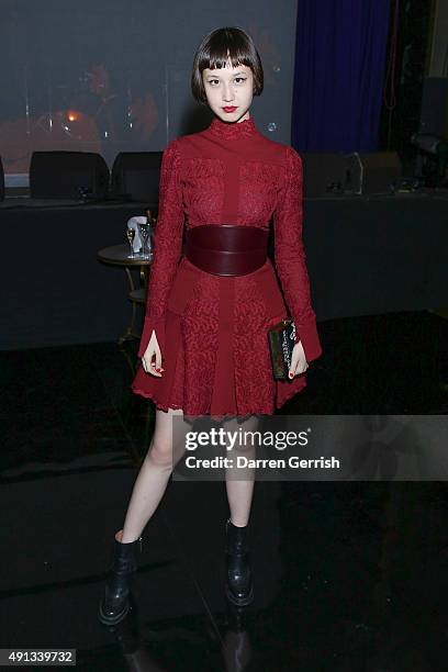 Yuka Mizuhara attends the Alexander McQueen/ AnOther Magazine After Partyas part of the Paris Fashion Week Womenswear Spring/Summer 2016 on October...