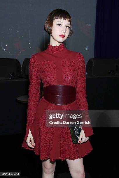 Yuka Mizuhara attends the Alexander McQueen/ AnOther Magazine After Partyas part of the Paris Fashion Week Womenswear Spring/Summer 2016 on October...