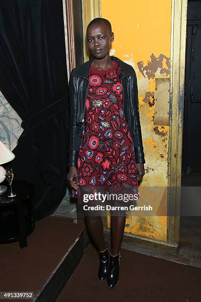 Grace Bol attends the Alexander McQueen/ AnOther Magazine After Partyas part of the Paris Fashion Week Womenswear Spring/Summer 2016 on October 4,...