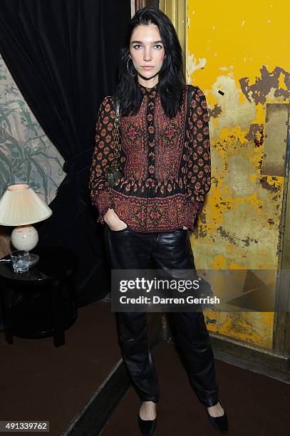 Janice Alida attends the Alexander McQueen/ AnOther Magazine After Partyas part of the Paris Fashion Week Womenswear Spring/Summer 2016 on October 4,...