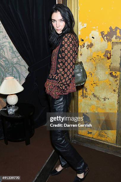 Janice Alida attends the Alexander McQueen/ AnOther Magazine After Partyas part of the Paris Fashion Week Womenswear Spring/Summer 2016 on October 4,...