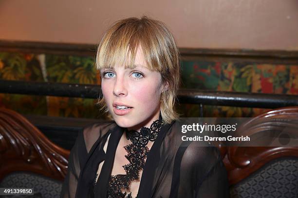 Edie Campbell attends the Alexander McQueen/ AnOther Magazine After Partyas part of the Paris Fashion Week Womenswear Spring/Summer 2016 on October...