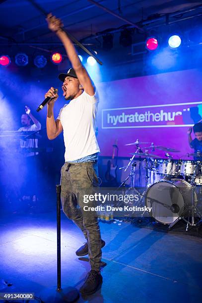 Chance the Rapper performs at the vitaminwater And The Fader Unite To "HYDRATE THE HUSTLE" For Fifth Anniversary Of #uncapped Concert Series on...